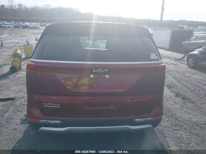 2024 Kia Carnival Mpv Lx Seat Package VIN: KNDNB4H36R6314297 Lot: 38267900