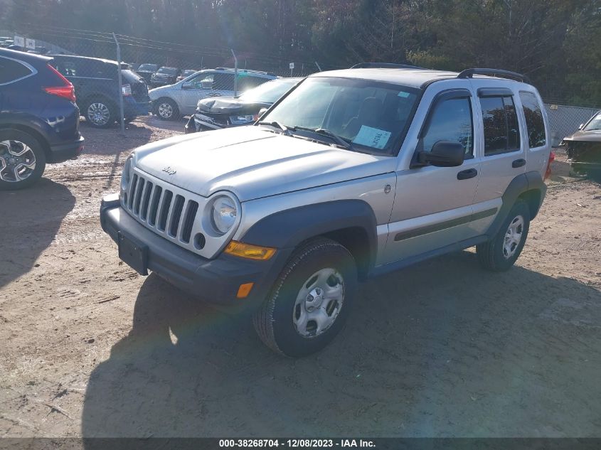 2006 Jeep Liberty Sport VIN: 1J4GL48KX6W198704 Lot: 38268704