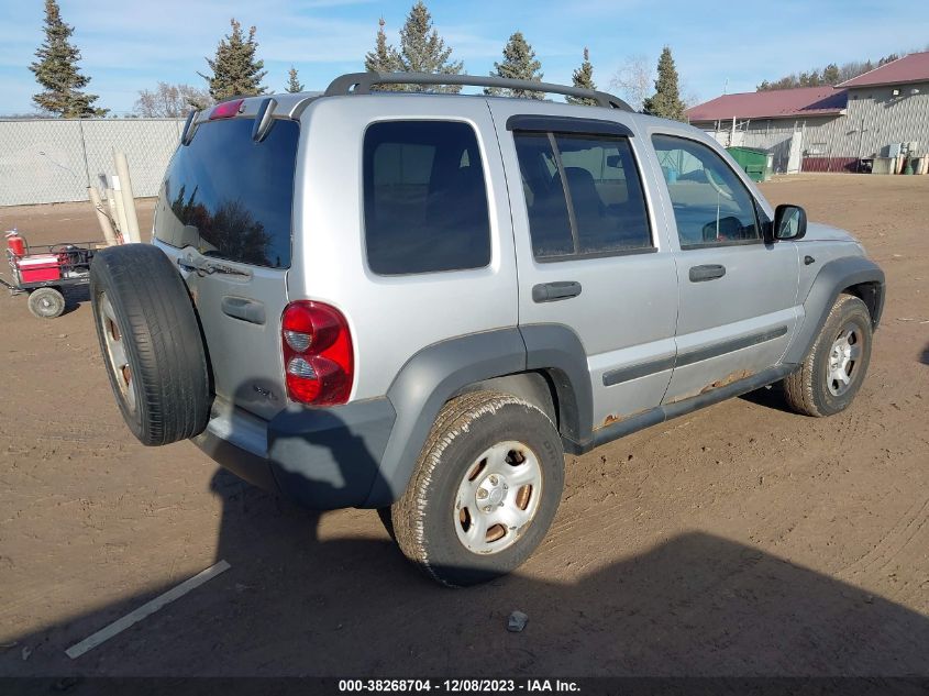 2006 Jeep Liberty Sport VIN: 1J4GL48KX6W198704 Lot: 38268704