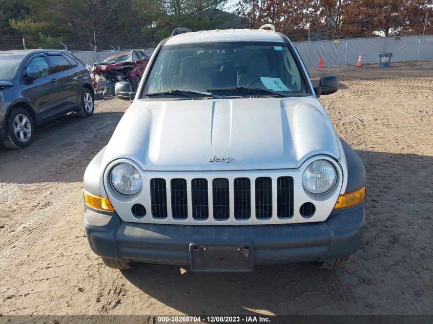 2006 Jeep Liberty Sport VIN: 1J4GL48KX6W198704 Lot: 38268704