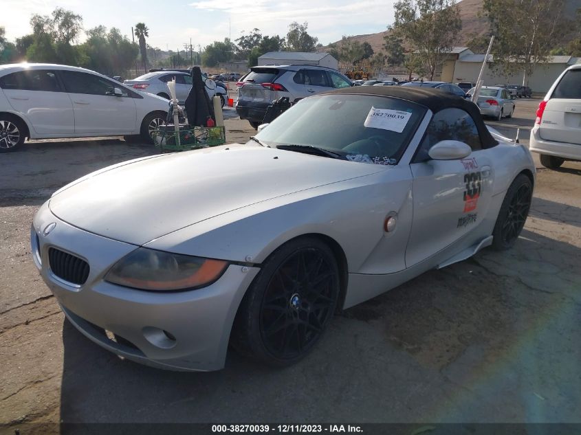 2004 BMW Z4 2.5I VIN: 4USBT33544LS50669 Lot: 38616214