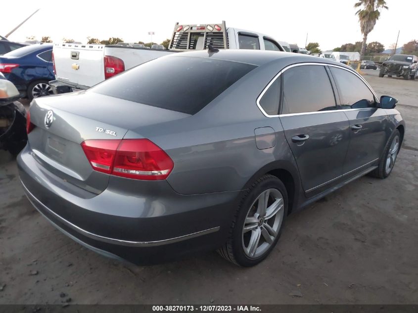 2013 Volkswagen Passat 2.0L Tdi Sel Premium VIN: 1VWCN7A31DC114686 Lot: 38270173