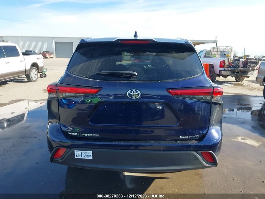 2022 Toyota Highlander Xle VIN: 5TDGZRBH3NS559980 Lot: 38270283