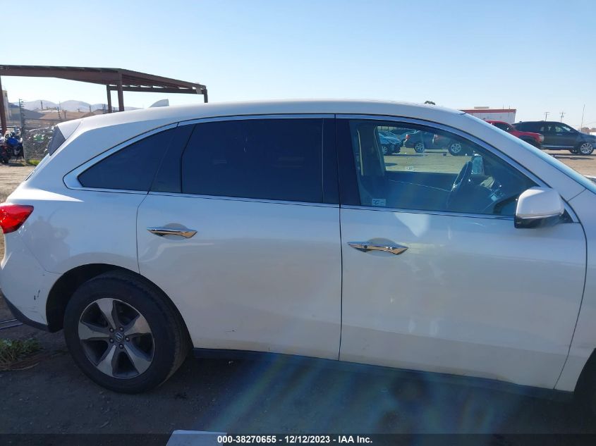 2014 Acura Mdx VIN: 5FRYD3H28EB005890 Lot: 38270655