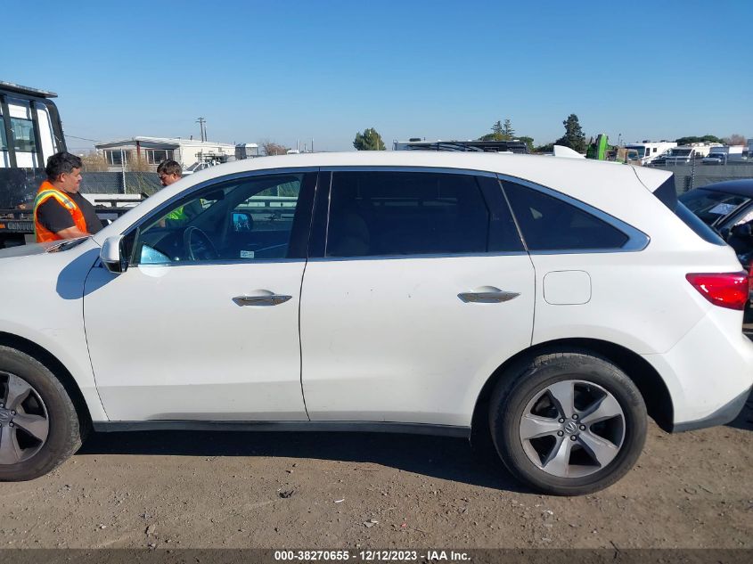 2014 Acura Mdx VIN: 5FRYD3H28EB005890 Lot: 38270655
