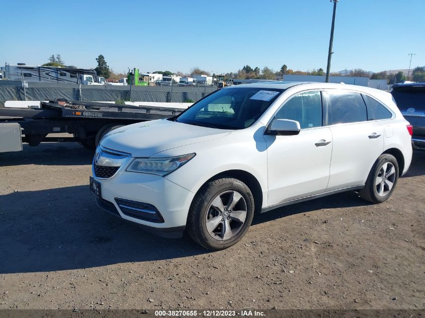 2014 Acura Mdx VIN: 5FRYD3H28EB005890 Lot: 38270655