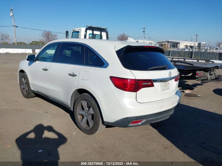 2014 Acura Mdx VIN: 5FRYD3H28EB005890 Lot: 38270655