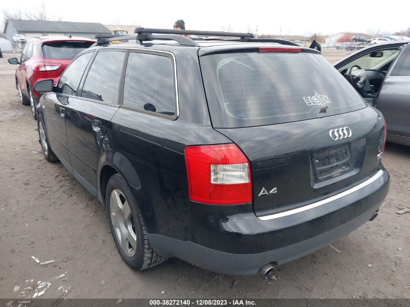 2003 Audi A4 1.8T Avant VIN: WAUVC68E33A212256 Lot: 38272140