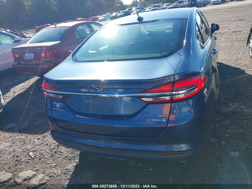 2018 Ford Fusion Hybrid Se VIN: 3FA6P0LU6JR147547 Lot: 38273655