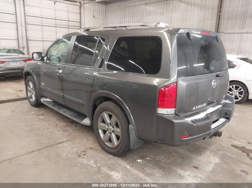 2008 Nissan Armada Le VIN: 5N1BA08C08N623763 Lot: 38273898