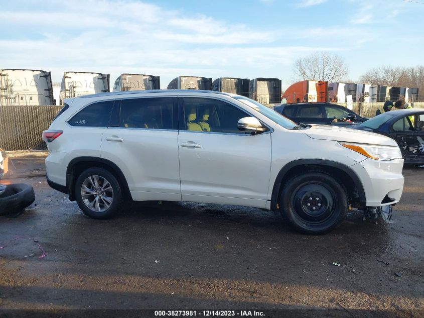 2014 Toyota Highlander Xle V6 VIN: 5TDJKRFH9ES048486 Lot: 38273981