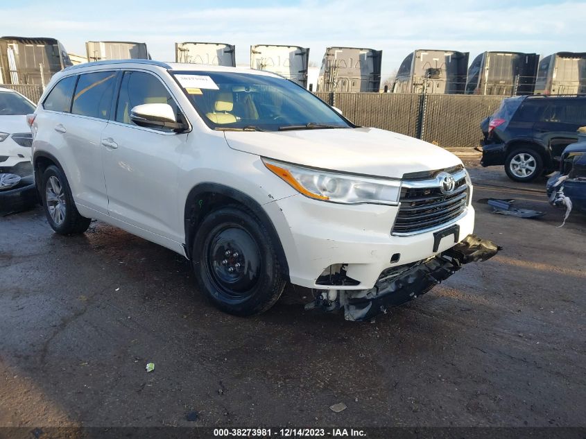 2014 Toyota Highlander Xle V6 VIN: 5TDJKRFH9ES048486 Lot: 38273981