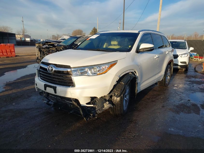 2014 Toyota Highlander Xle V6 VIN: 5TDJKRFH9ES048486 Lot: 38273981