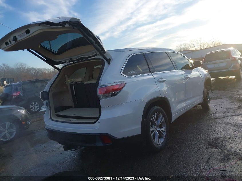 2014 Toyota Highlander Xle V6 VIN: 5TDJKRFH9ES048486 Lot: 38273981