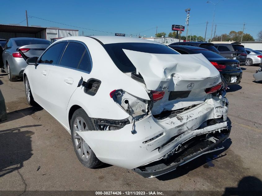 2019 Mercedes-Benz A-Class A 220 VIN: WDD3G4FB2KW021124 Lot: 38274426