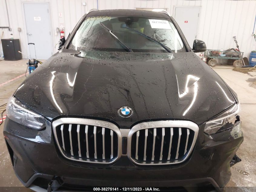 2022 BMW X3 xDrive30I VIN: 5UX53DP02N9N37142 Lot: 38275141