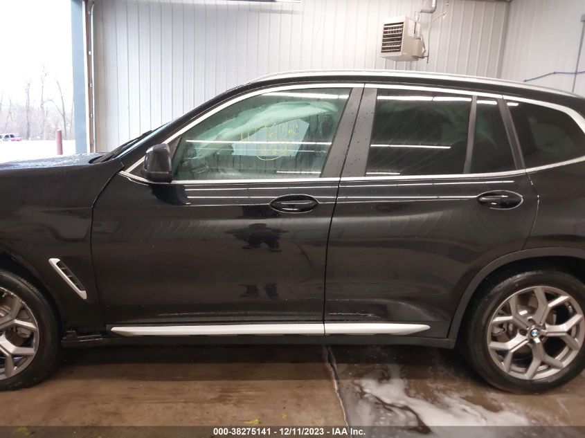 2022 BMW X3 xDrive30I VIN: 5UX53DP02N9N37142 Lot: 38275141