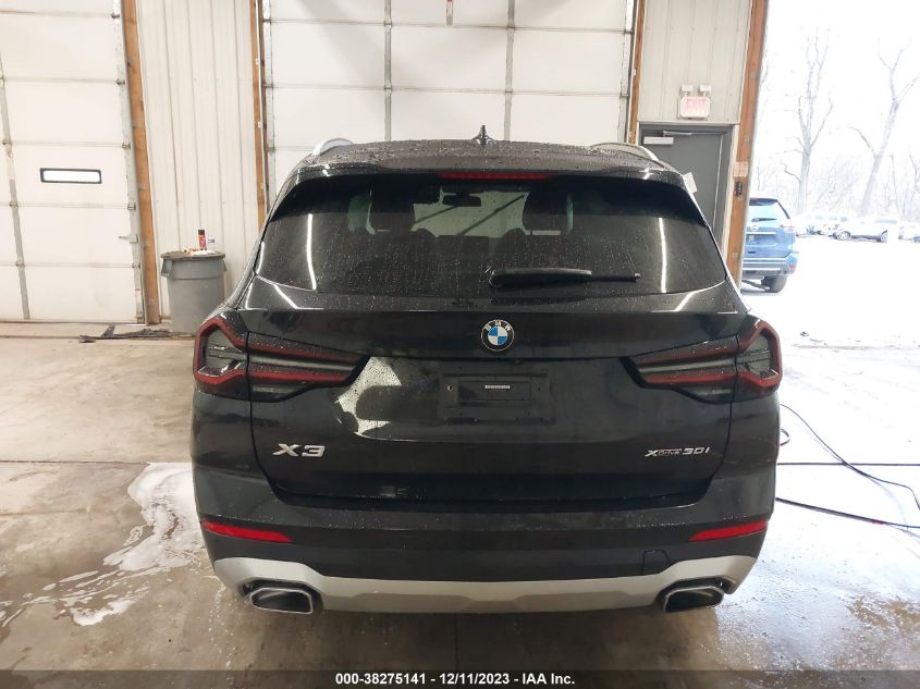 2022 BMW X3 xDrive30I VIN: 5UX53DP02N9N37142 Lot: 38275141