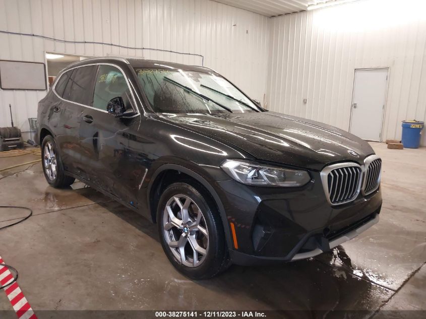 2022 BMW X3 xDrive30I VIN: 5UX53DP02N9N37142 Lot: 38275141