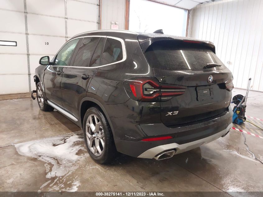 2022 BMW X3 xDrive30I VIN: 5UX53DP02N9N37142 Lot: 38275141