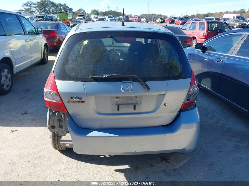 2008 Honda Fit VIN: JHMGD384X8S057624 Lot: 38275223