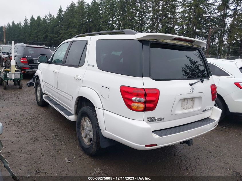 2002 Toyota Sequoia Limited VIN: 5TDBT48AX2S072523 Lot: 38275805