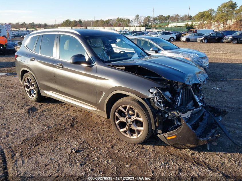 2022 BMW X3 xDrive30I VIN: 5UX53DP05N9J81270 Lot: 38276535