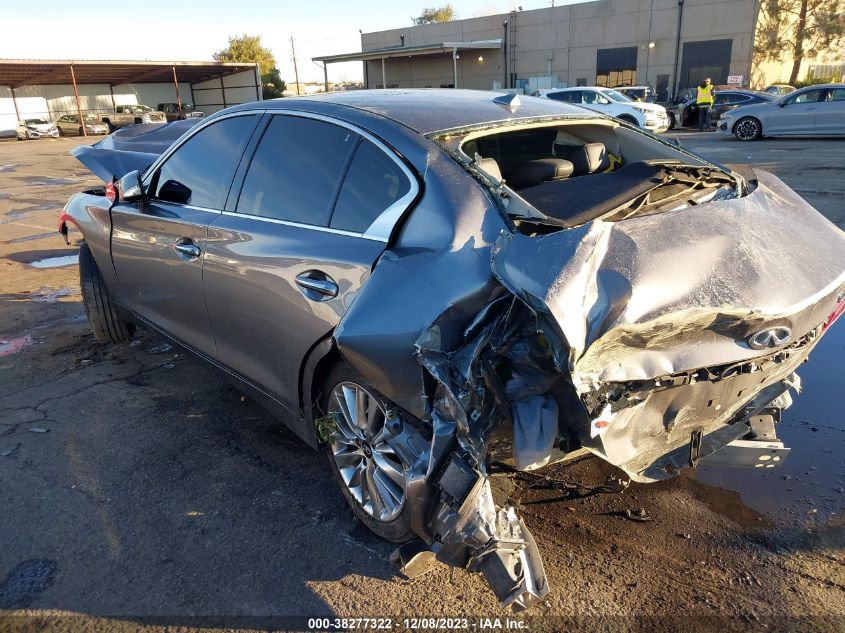 2021 Infiniti Q50 3.0T Luxe VIN: JN1EV7BP9MM702300 Lot: 38277322