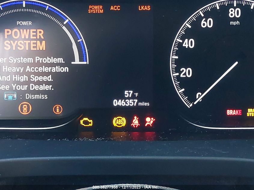 2022 Honda Insight Ex VIN: 19XZE4F54NE010595 Lot: 38277958