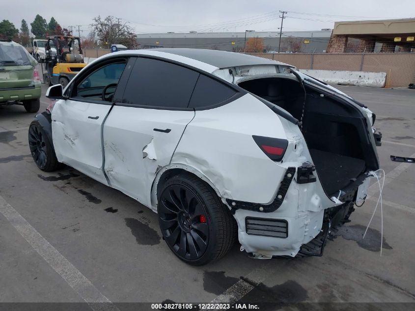 2022 Tesla Model Y Performance Dual Motor All-Wheel Drive VIN: 7SAYGDEFXNF484838 Lot: 38278105