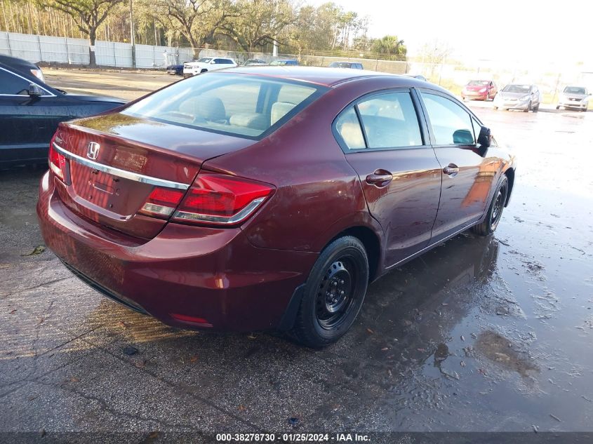 2014 Honda Civic Lx VIN: 19XFB2F51EE001725 Lot: 38278730