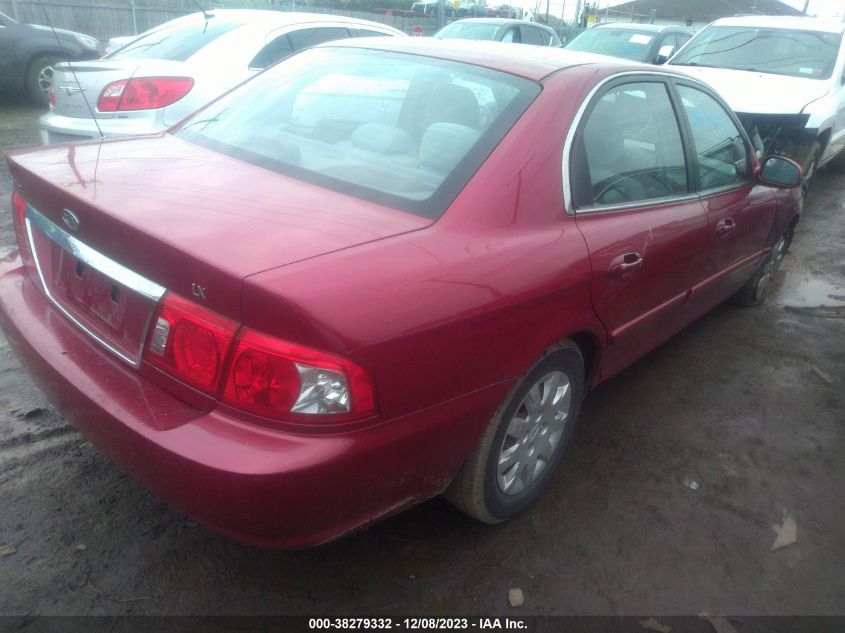 2004 Kia Optima Lx/Ex VIN: KNAGD126045332973 Lot: 38279332