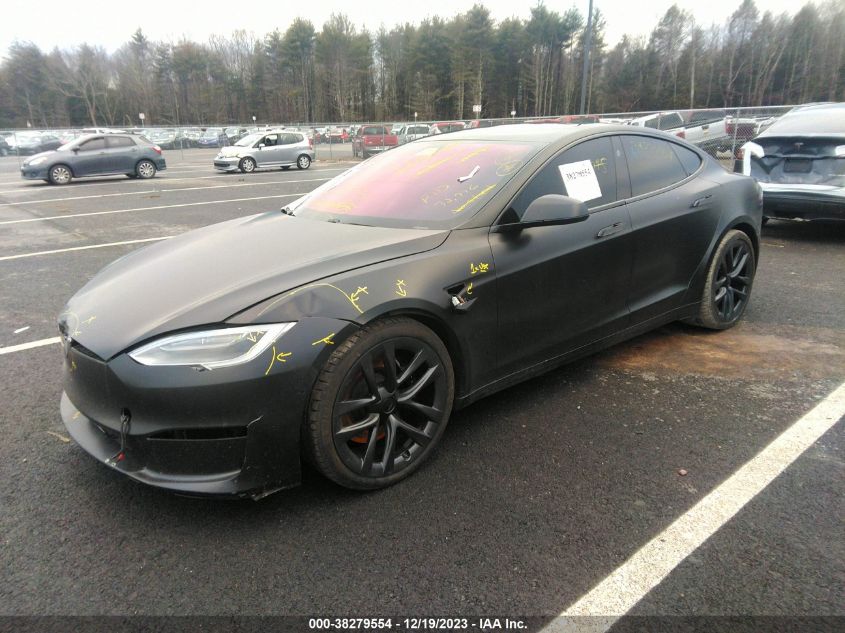 2022 Tesla Model S Plaid Tri Motor All-Wheel Drive VIN: 5YJSA1E6XNF459652 Lot: 38279554