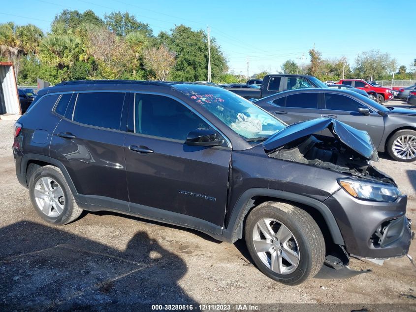 2022 Jeep Compass Latitude VIN: 3C4NJCBB7NT139183 Lot: 38280816