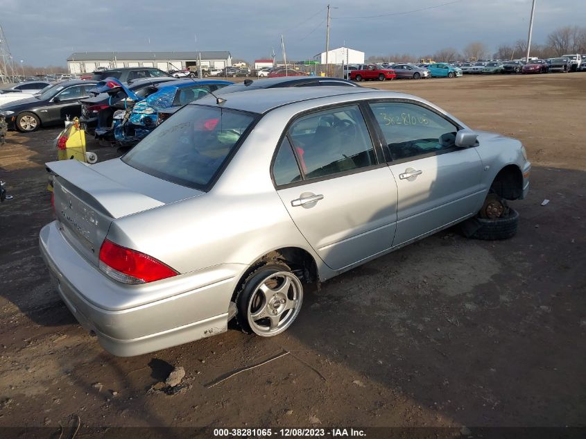 2003 Mitsubishi Lancer Oz-Rally VIN: JA3AJ86E23U014335 Lot: 38281065