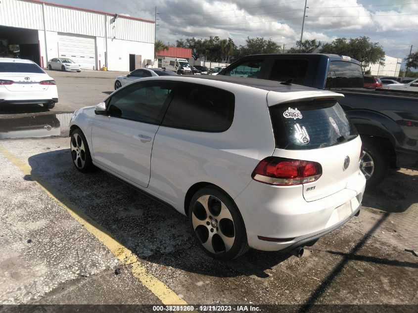 2012 Volkswagen Gti 2-Door VIN: WVWED7AJ6CW149525 Lot: 38281260