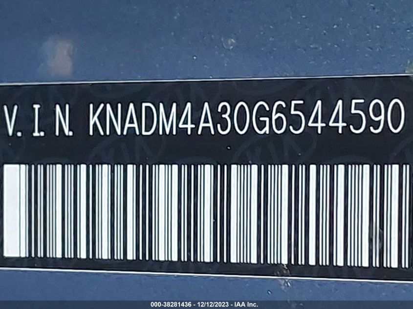 KNADM4A30G6544590 2016 Kia Rio Lx