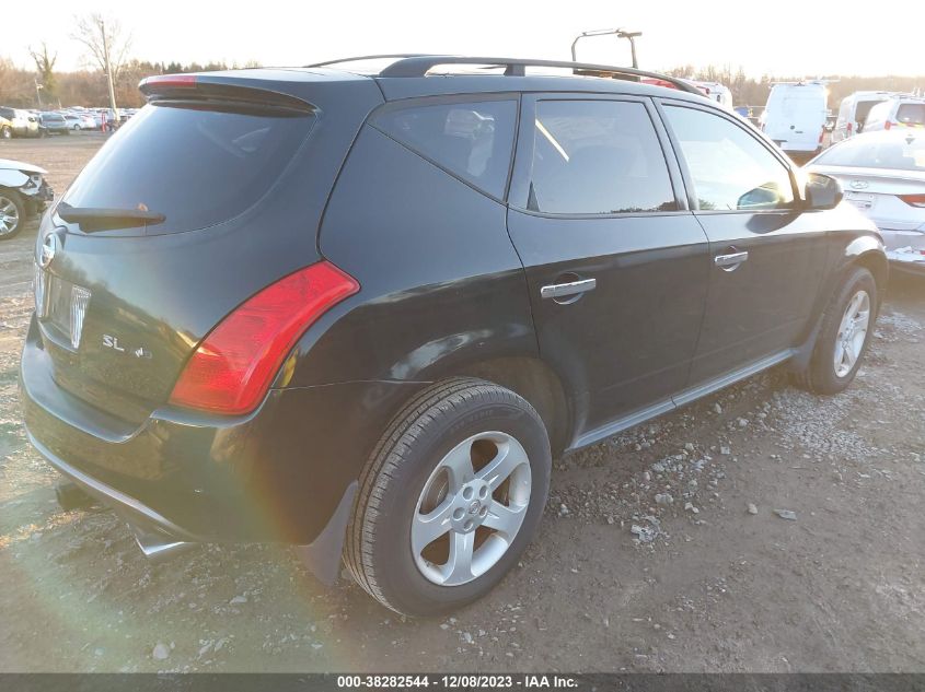 2004 Nissan Murano Sl VIN: JN8AZ08W24W330300 Lot: 38282544