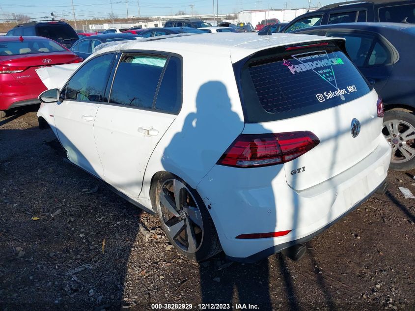 2018 Volkswagen Golf Gti 2.0T Autobahn/2.0T S/2.0T Se VIN: 3VW447AU3JM276796 Lot: 38282929