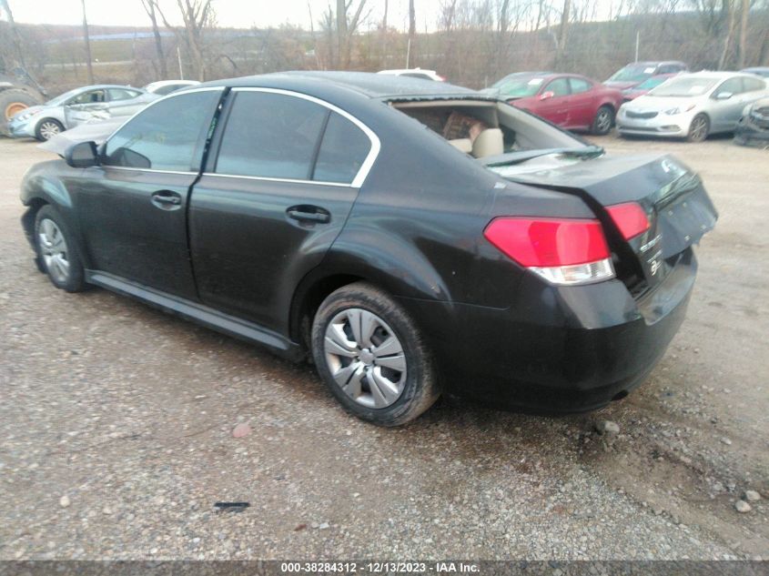 2011 Subaru Legacy 2.5I VIN: 4S3BMCA60B3212125 Lot: 38284312