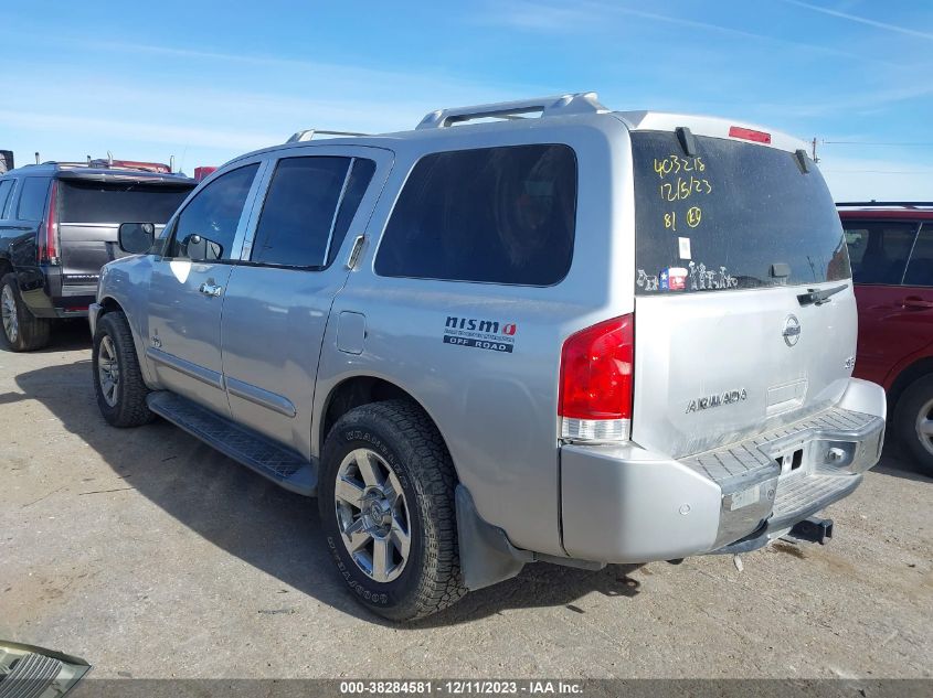 2005 Nissan Armada Se/Le VIN: 5N1AA08A75N714003 Lot: 38284581