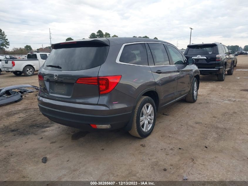 2018 Honda Pilot Lx VIN: 5FNYF5H17JB029154 Lot: 38285607