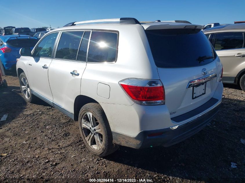 2013 Toyota Highlander Limited V6 VIN: 5TDYK3EH1DS132166 Lot: 38286416