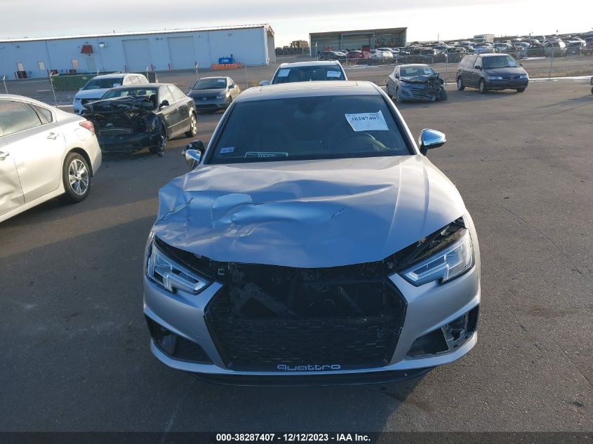 2019 Audi S4 3.0T Premium VIN: WAUC4AF41KA109451 Lot: 38287407