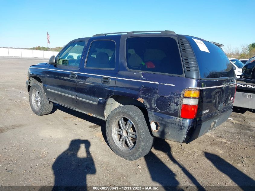 2005 Chevrolet Tahoe Ls VIN: 1GNEK13T95J113160 Lot: 38290841