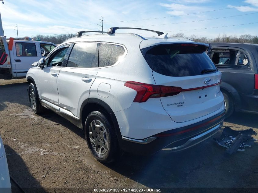 KM8S2DA12MU013666 2021 Hyundai Santa Fe Hybrid Blue