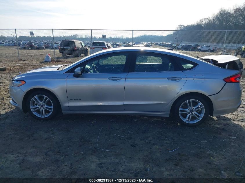 3FA6P0LU6JR137228 2018 Ford Fusion Hybrid Se