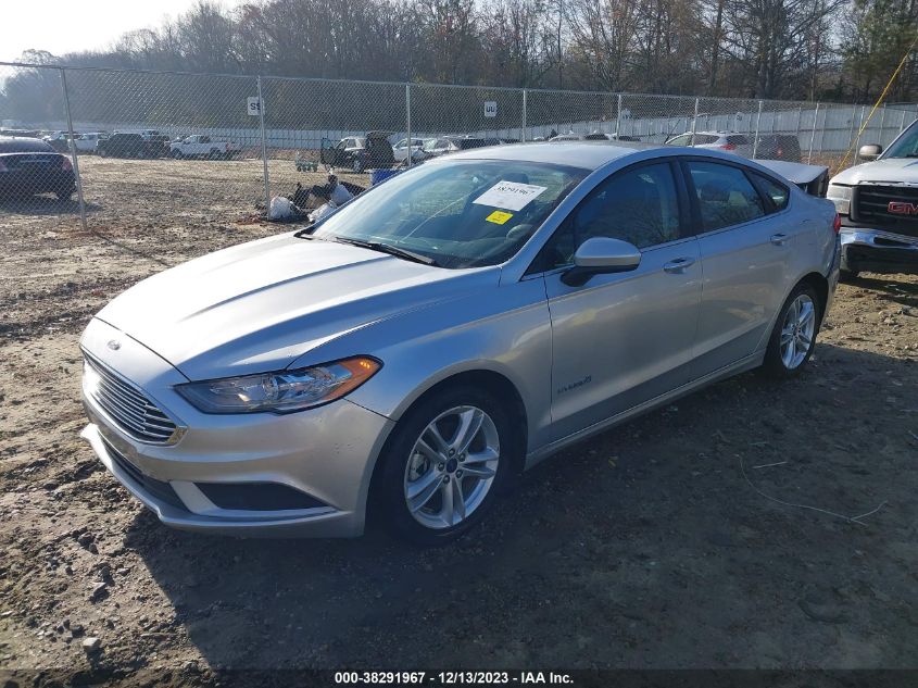 3FA6P0LU6JR137228 2018 Ford Fusion Hybrid Se