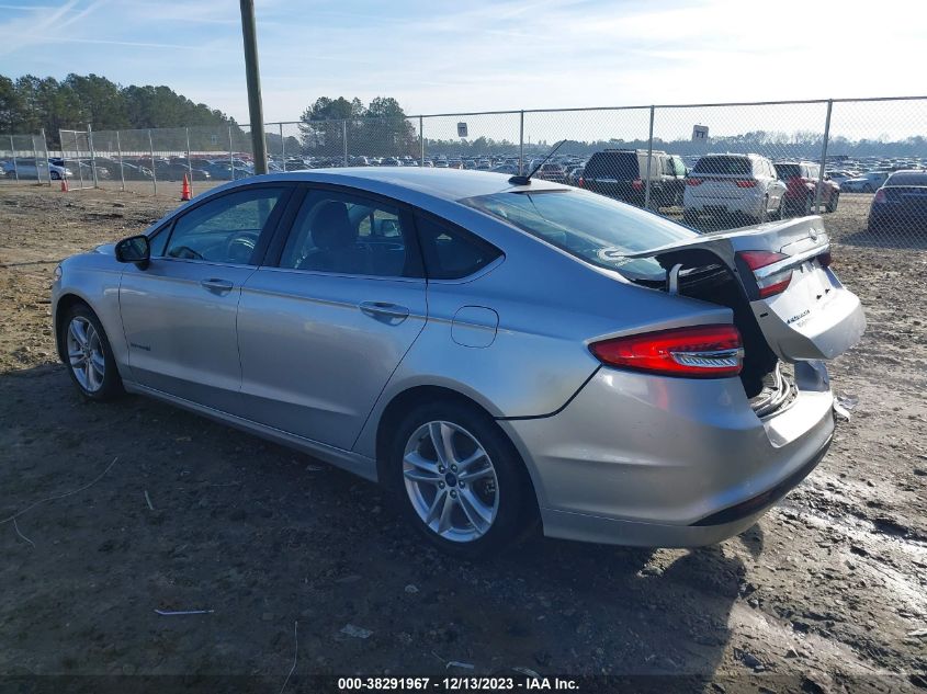 3FA6P0LU6JR137228 2018 Ford Fusion Hybrid Se