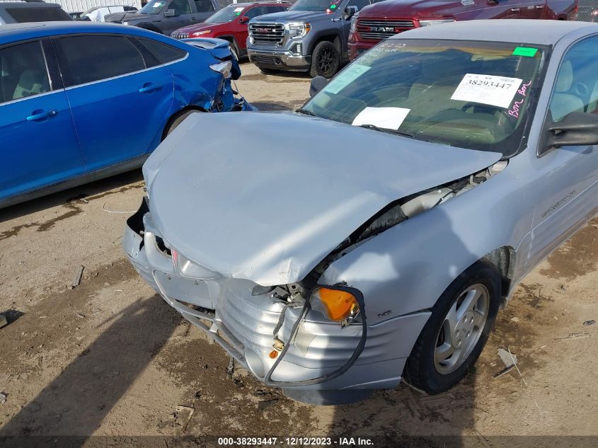 1999 Pontiac Grand Am Se1 VIN: 1G2NE12E2XM758922 Lot: 38293447